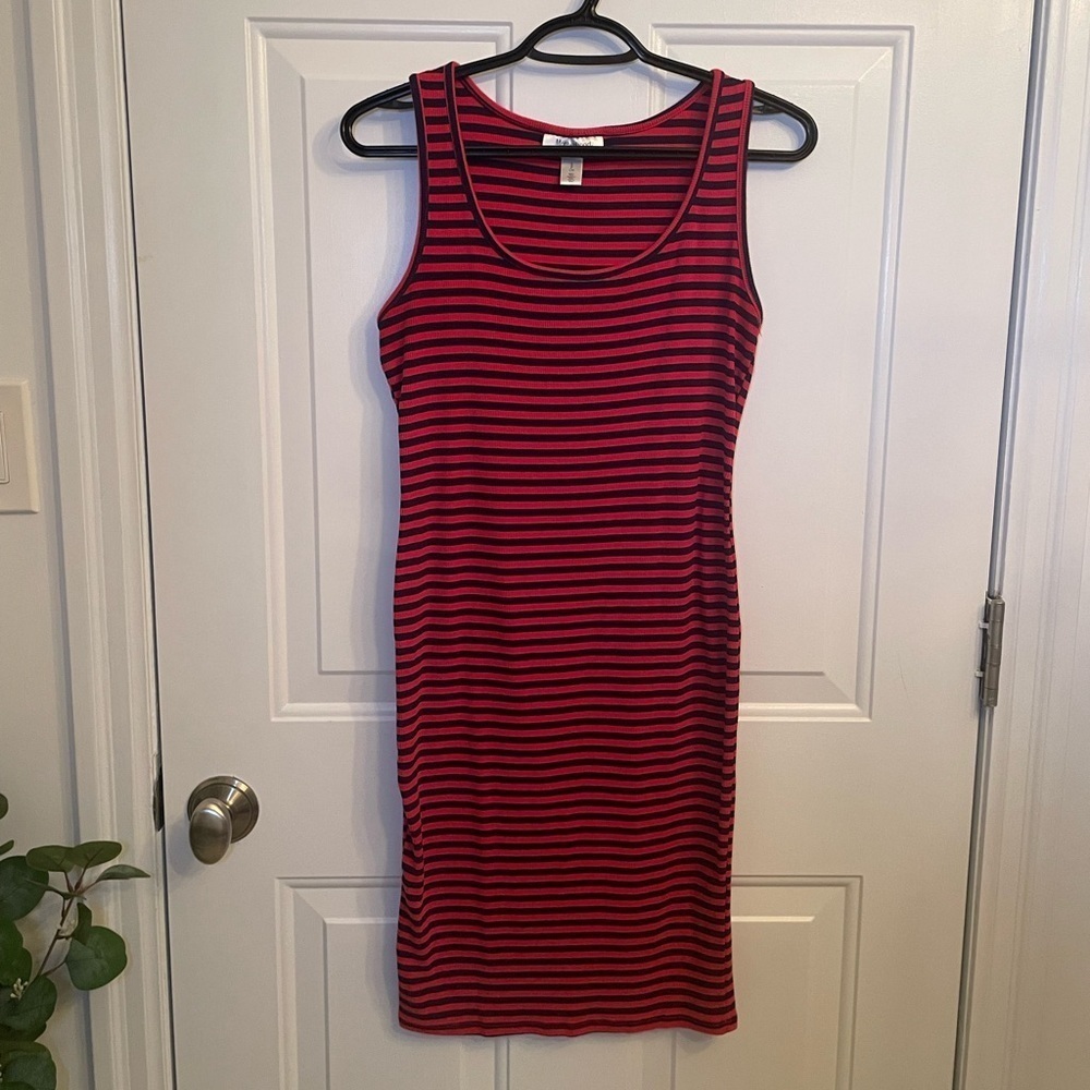 Motherhood Maternity Striped Scoop Neck Tank Dress